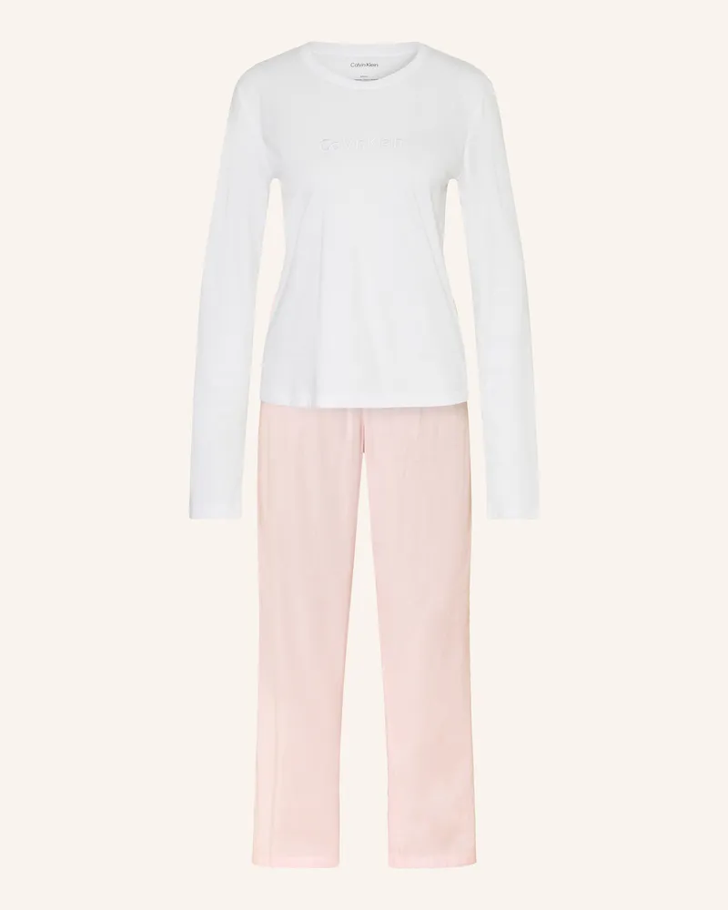 Calvin Klein Schlafanzug COTTON POPLIN Weiss