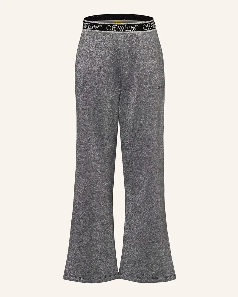 OFF-WHITE Sweatpants mit Glitzergarn Schwarz