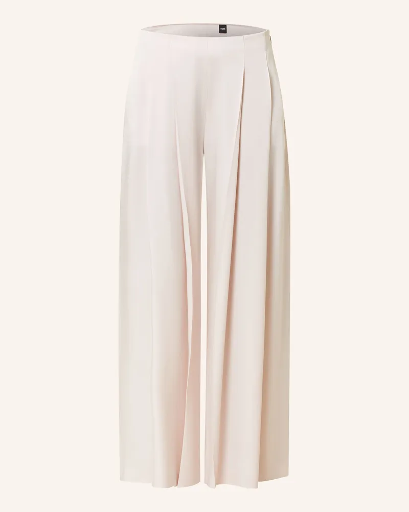 HUGO BOSS Marlenehose TETOSA aus Satin Rosé