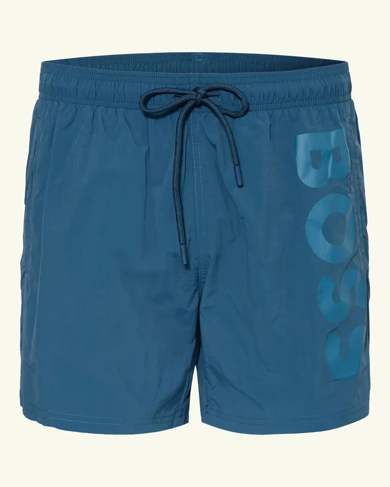 HUGO BOSS Badeshorts Octopus blau Blau