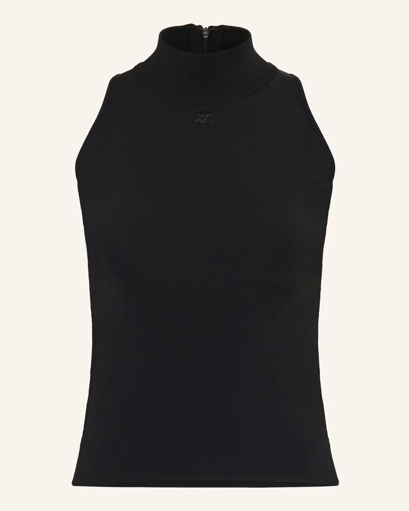 Courrèges Top schwarz Schwarz