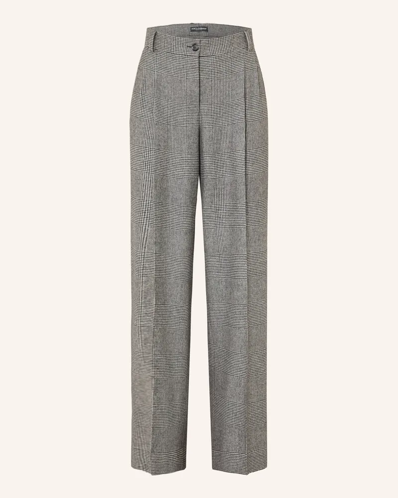 Dolce & Gabbana Marlenehose Aus Flanell grau Dunkelgrau