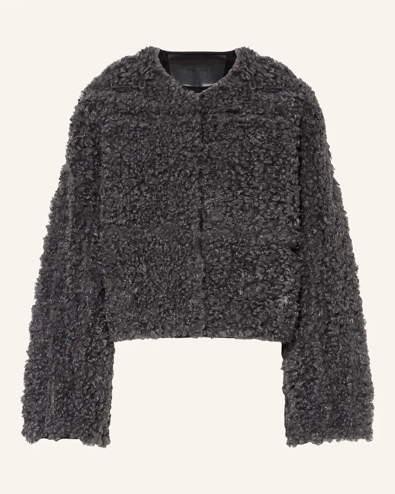 STAND Kunstfell-Jacke Charmaine schwarz Grau