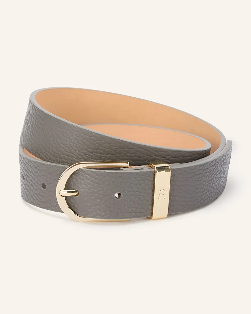 Aigner Ledergürtel grau Grau