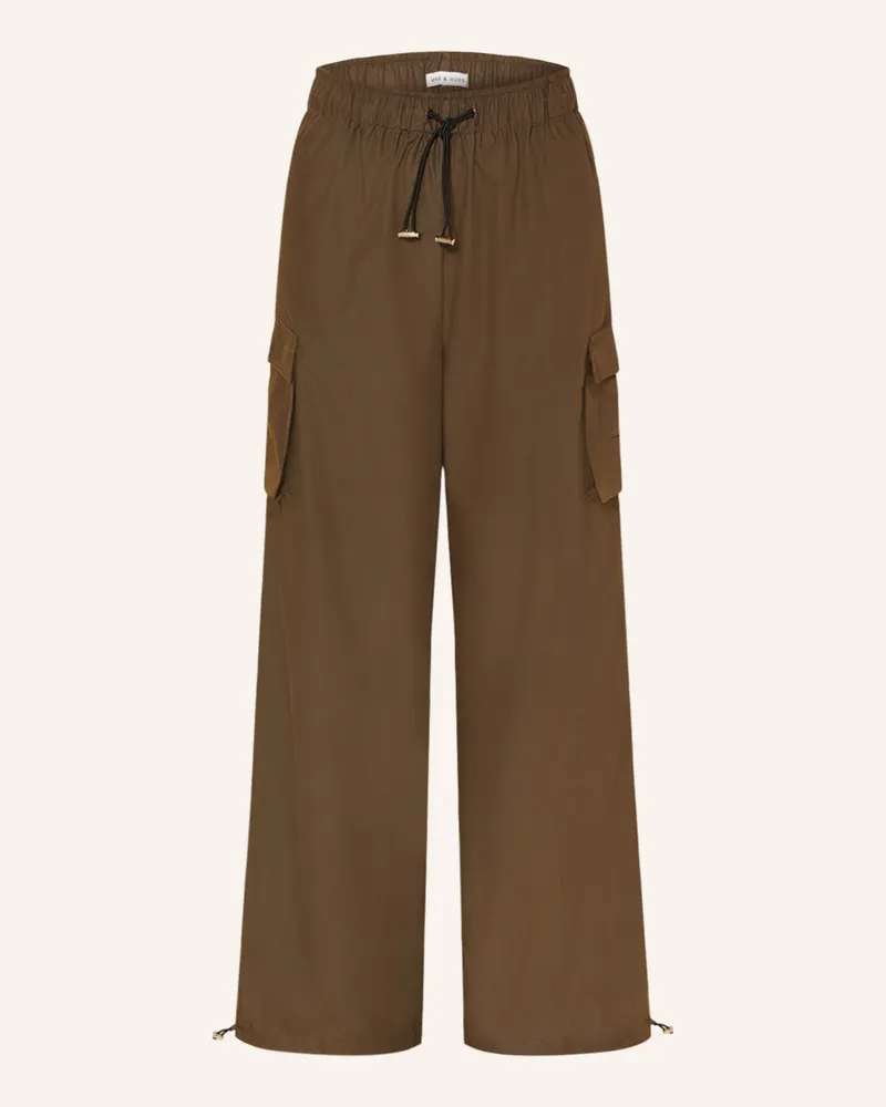 Mrs & HUGS Cargohose braun Dunkelbraun