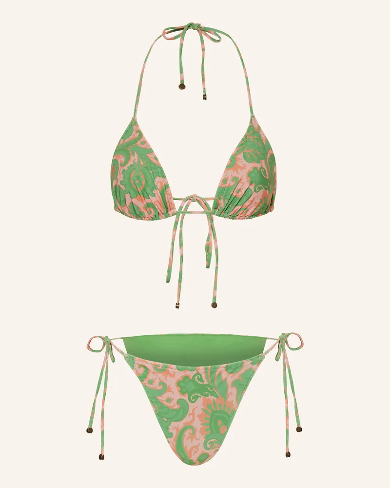 Etro Triangel-Bikini Hellgrün