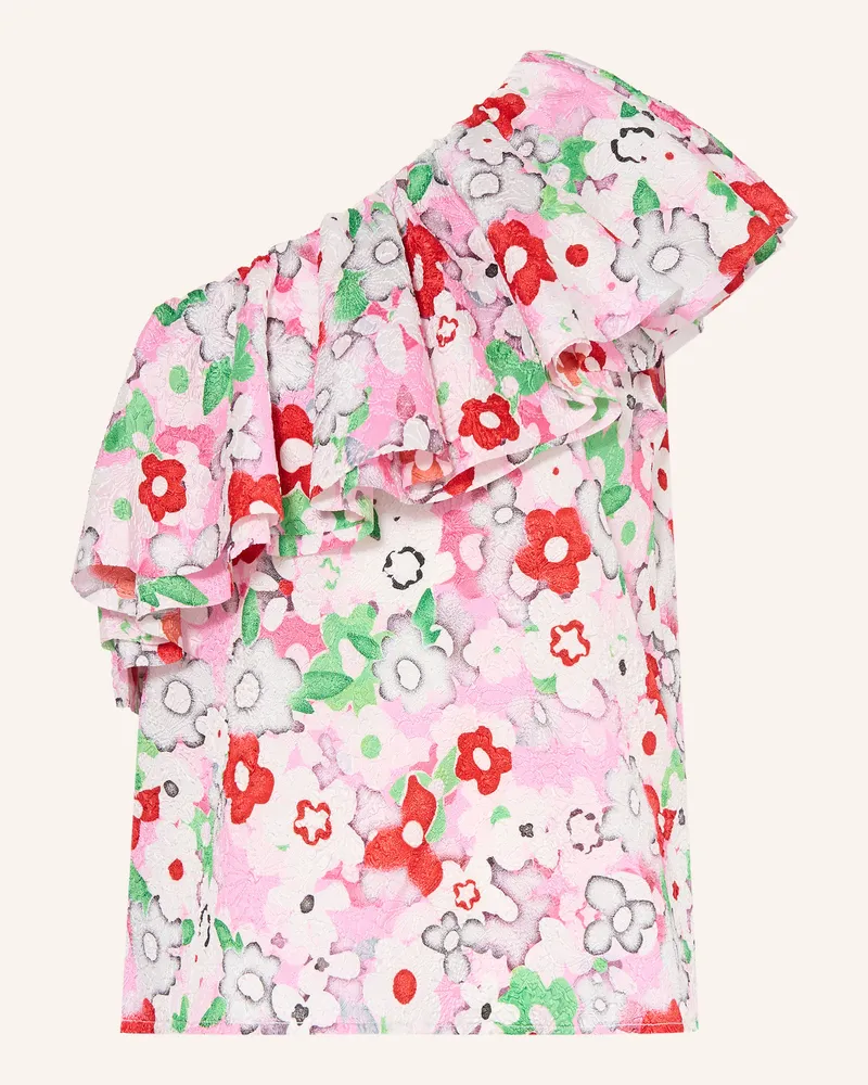 Essentiel One-Shoulder-Top Jiland Mit Rüschen rosa Weiss