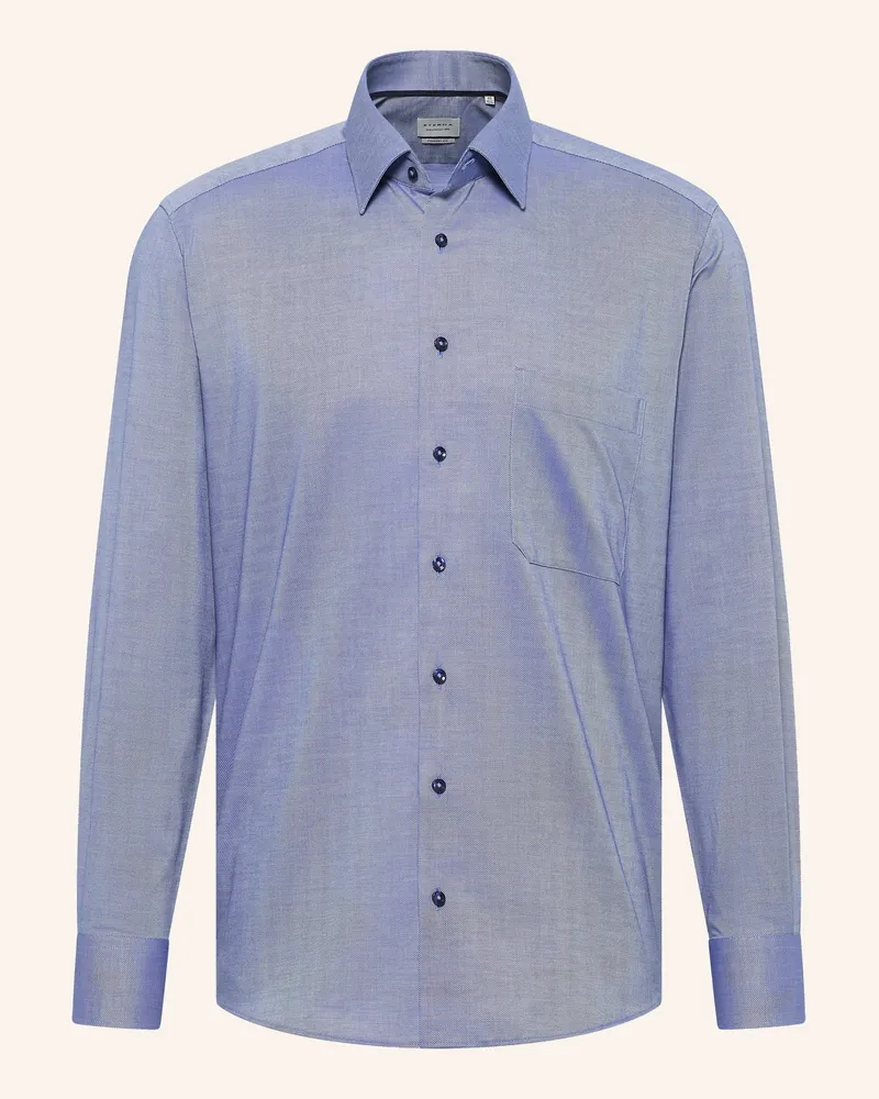 Eterna Piqué-Hemd Comfort Fit Dunkelblau