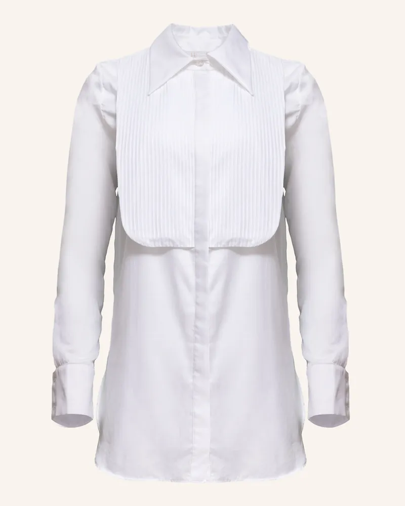 Helene Galwas Langarm Bluse Aus Baumwolle Hada weiss Weiss