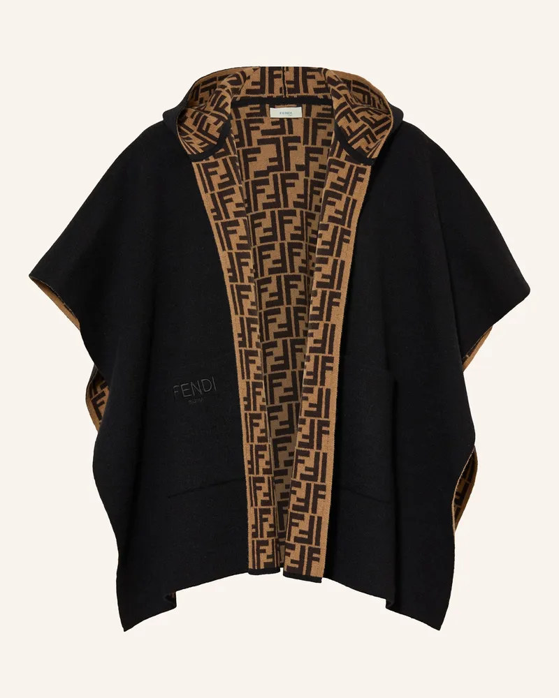 Fendi Cape schwarz Schwarz