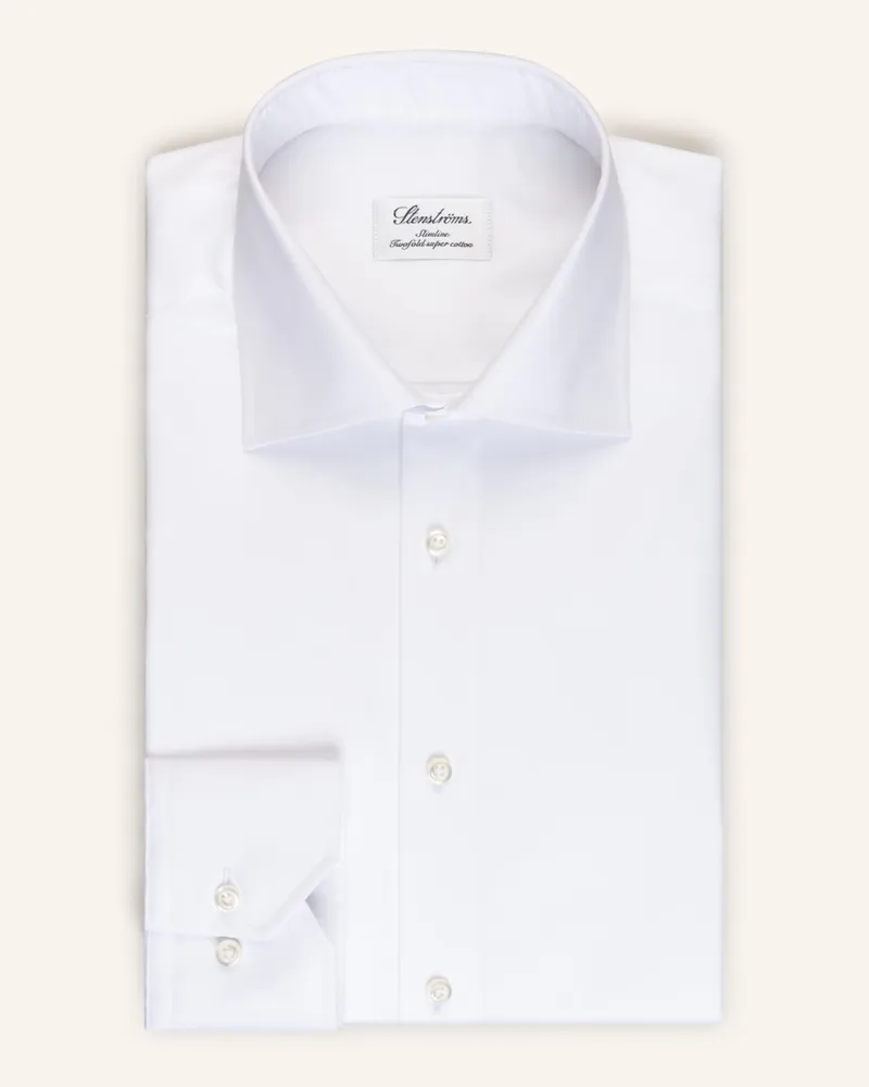 Stenströms Hemd Slim Line Fit weiss Weiss