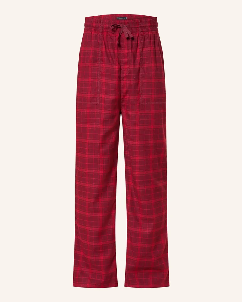 Tommy Hilfiger Schlafhose aus Flanell Rot