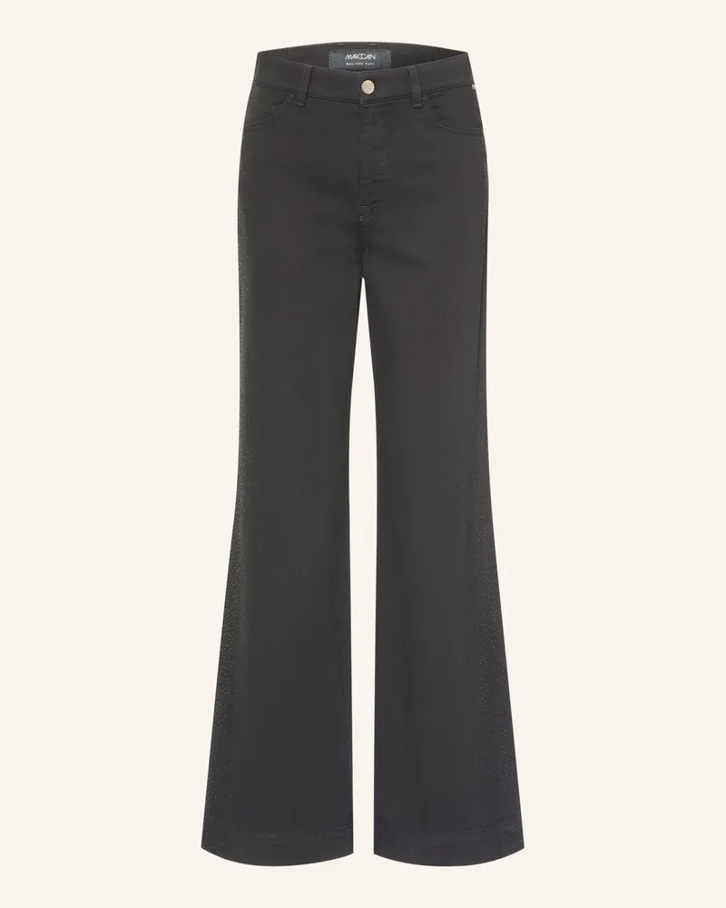 Marc Cain Wide Leg Jeans Warri Mit Schmucksteinen schwarz 900