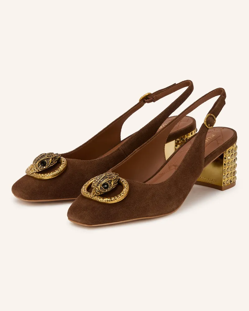 Kurt Geiger Slingpumps Mit Schmucksteinen braun Braun