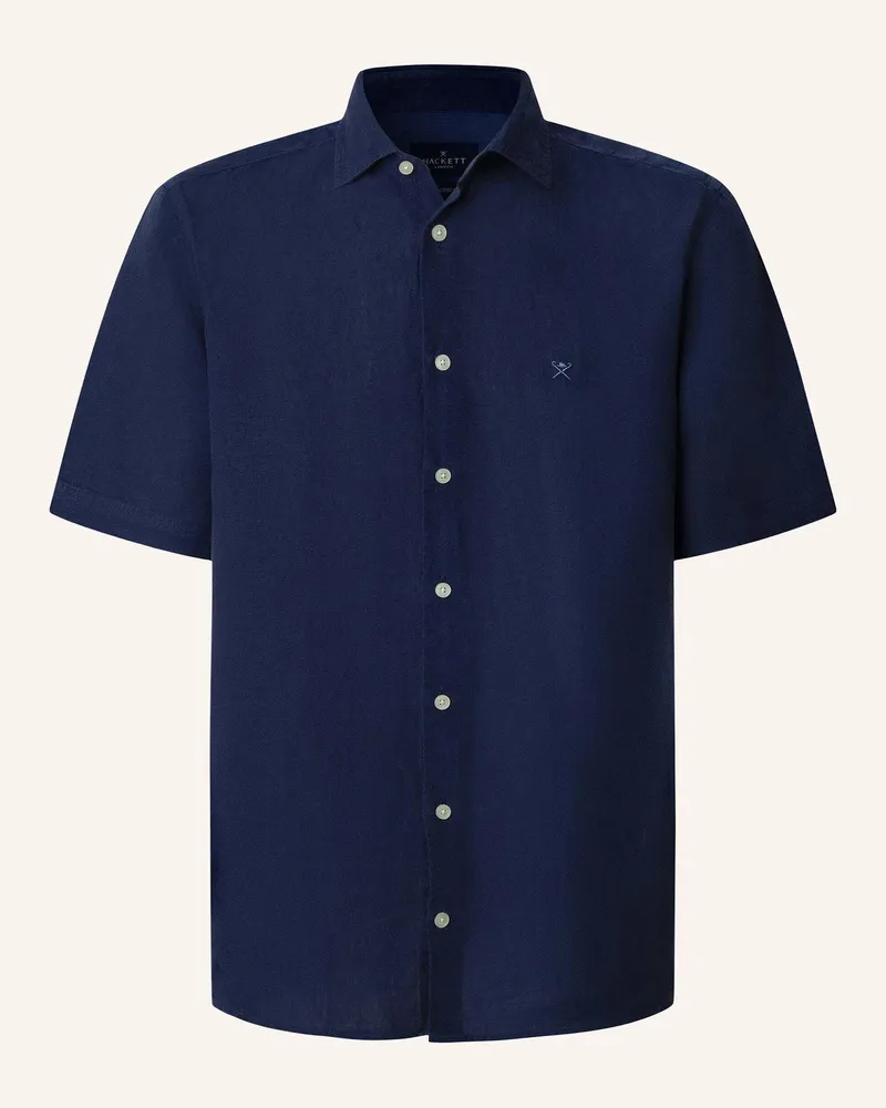 Hackett Freizeithemd Gmd Linen Ss blau Blau