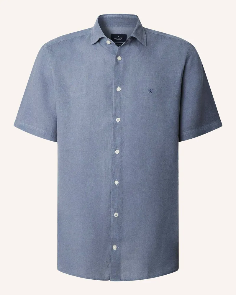 Hackett Freizeithemd Gmd Linen Ss blau Blau