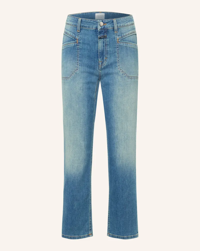 Closed Cropped Jeans Mira blau Mbl