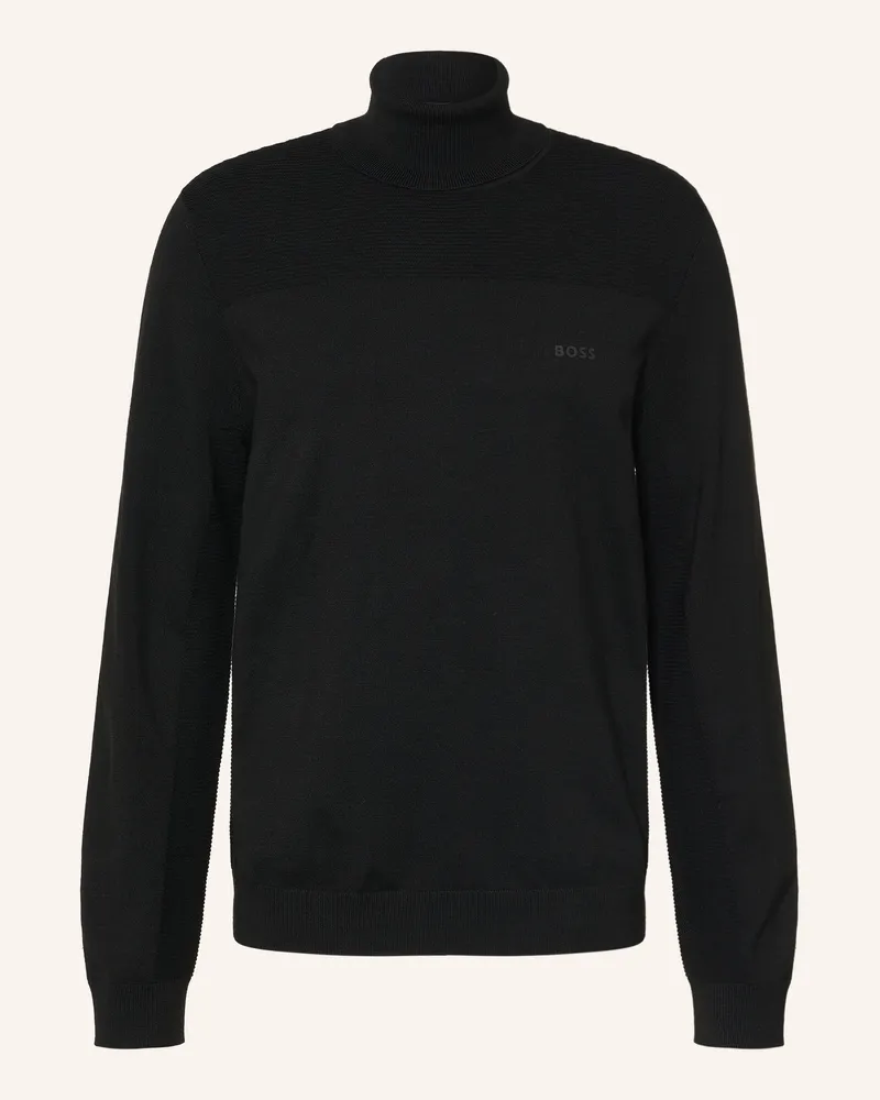 HUGO BOSS Rollkragenpullover Momentum-X schwarz Schwarz