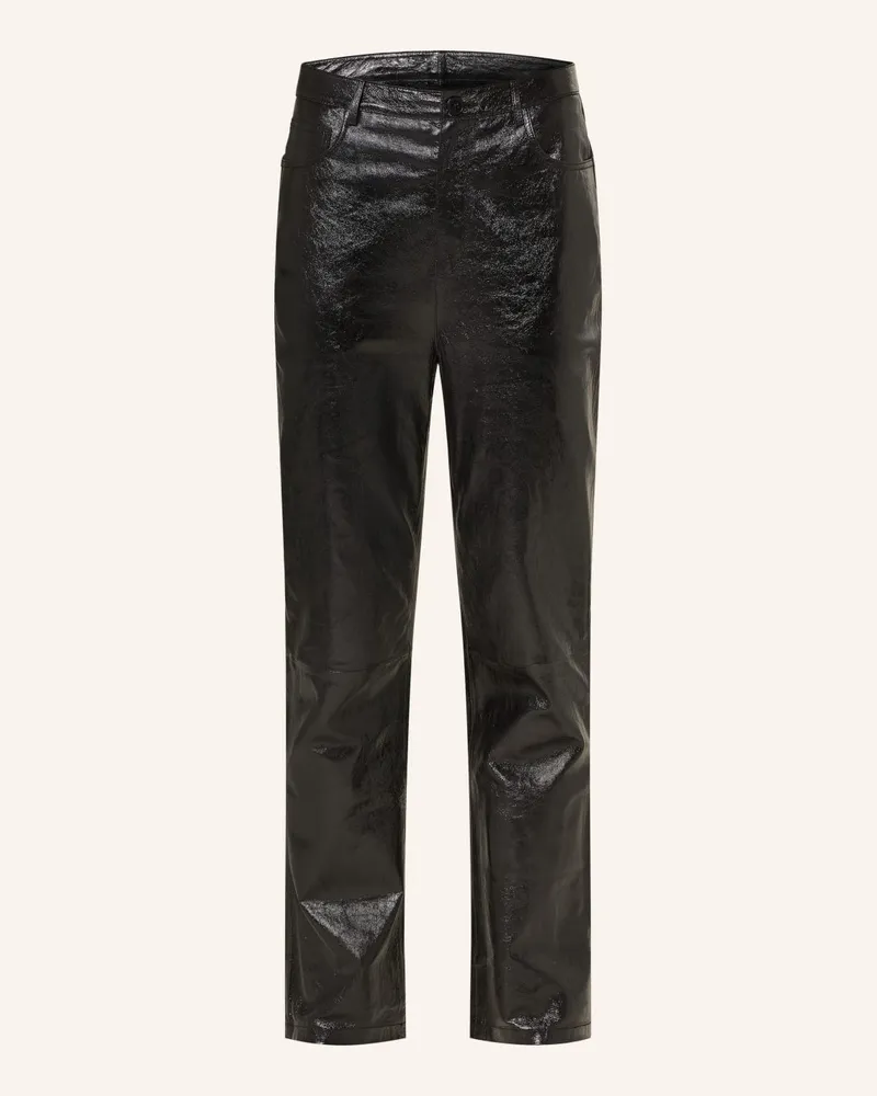 Claudie Pierlot Lederhose Schwarz