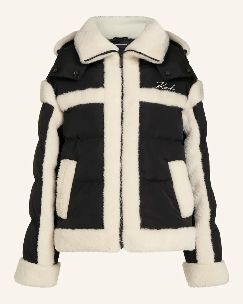 Karl Lagerfeld Mantel schwarz Schwarz