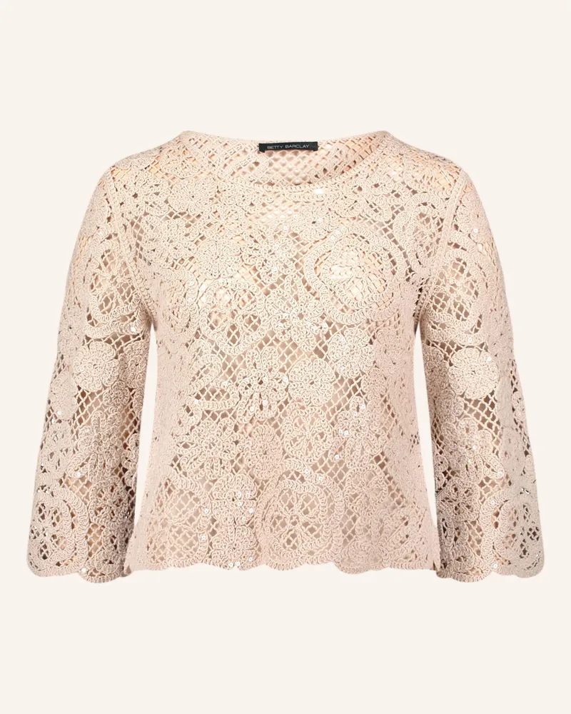 Betty Barclay Pullover Mit 3/4-Arm Und Pailletten beige Beige