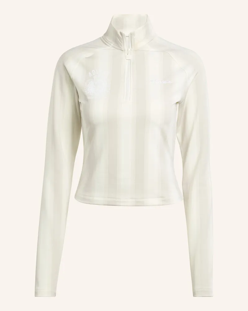 adidas HALF-ZIP GRAPHIC FOOTBALL LONGSLEEVE Weiss