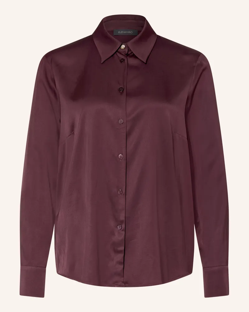 Elena Mirò Hemdbluse Aus Satin braun Dunkellila