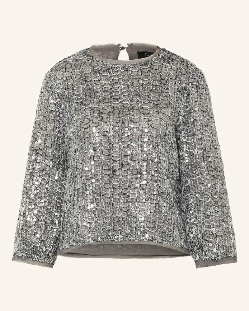 S.Oliver Blusenshirt Mit Pailletten grau Grau