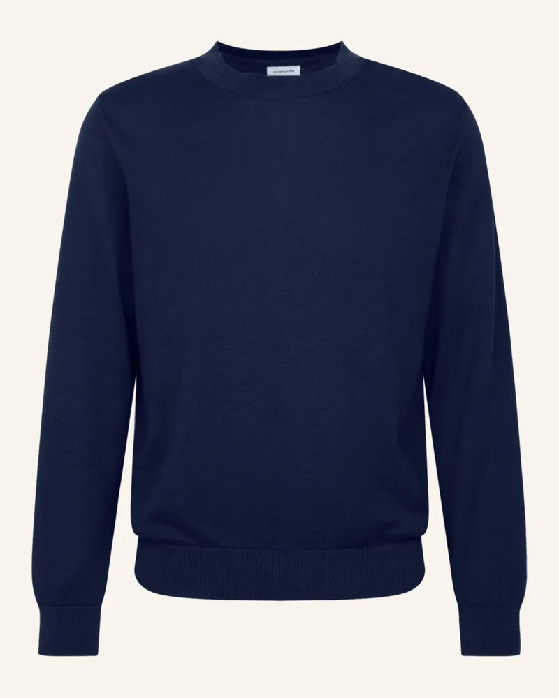 Seidensticker Pullover Regular Fit blau Dunkelblau
