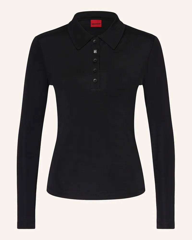 HUGO BOSS Jersey-Poloshirt DAROSEVIL Schwarz