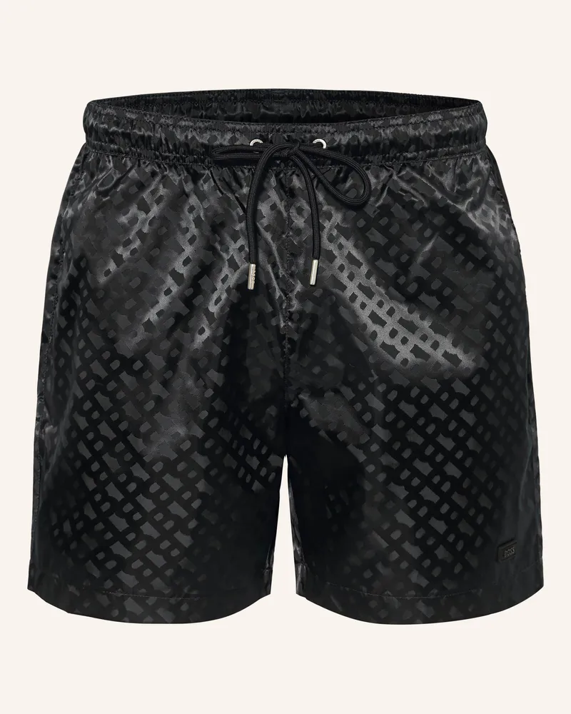 HUGO BOSS Badeshorts Jacques schwarz Schwarz