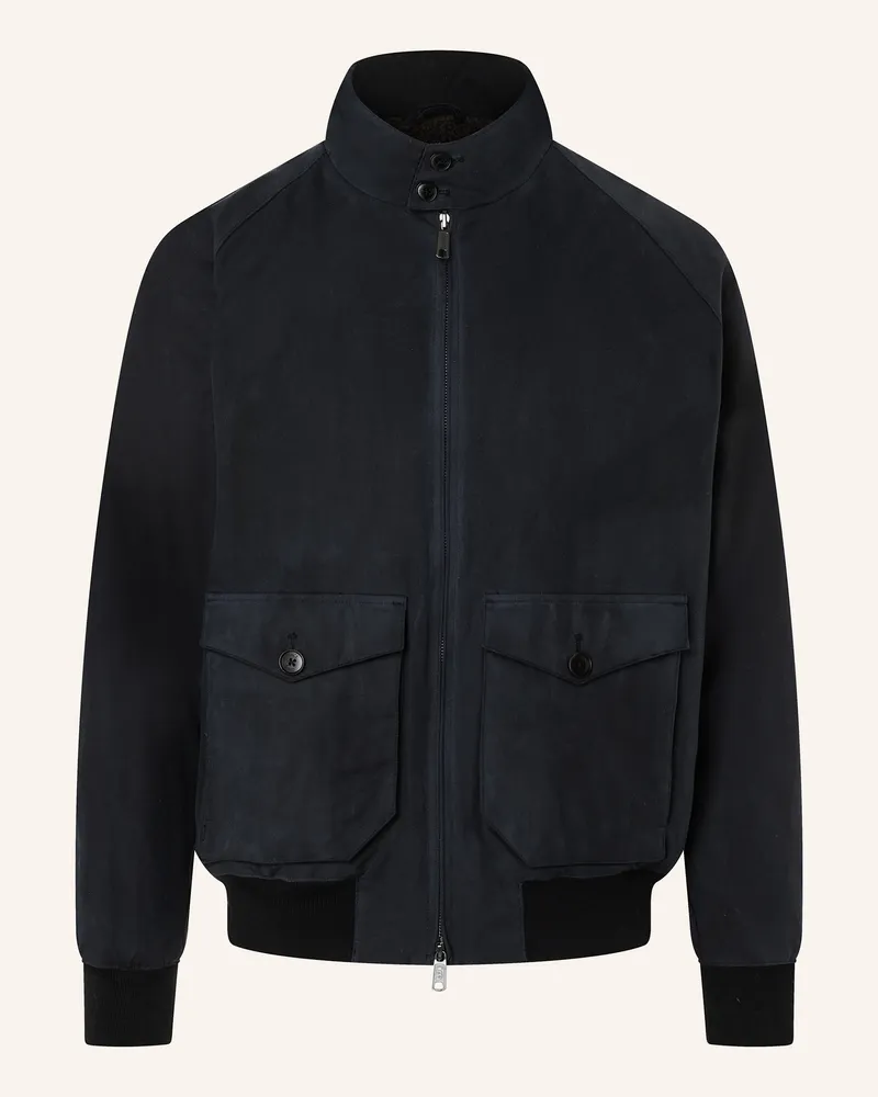 Baracuta Jacke Waxed g9 Harrington Jacket blau Dunkelblau