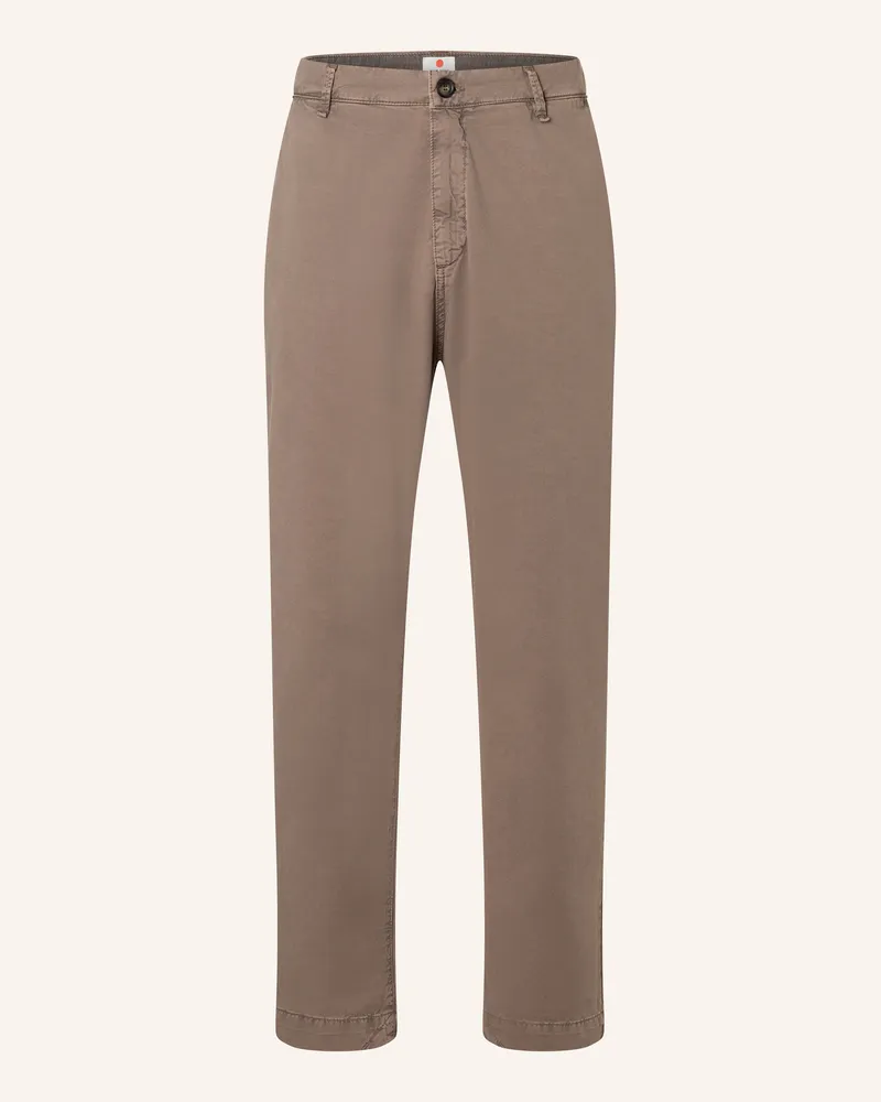 THE.NIM Hose Carrot Flat Front Pant braun Dunkelbraun
