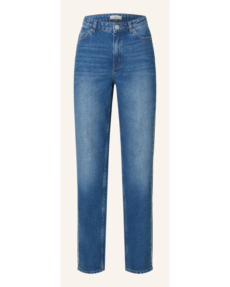 envii Straight Jeans ENBREE mit Schmucksteinen Blau