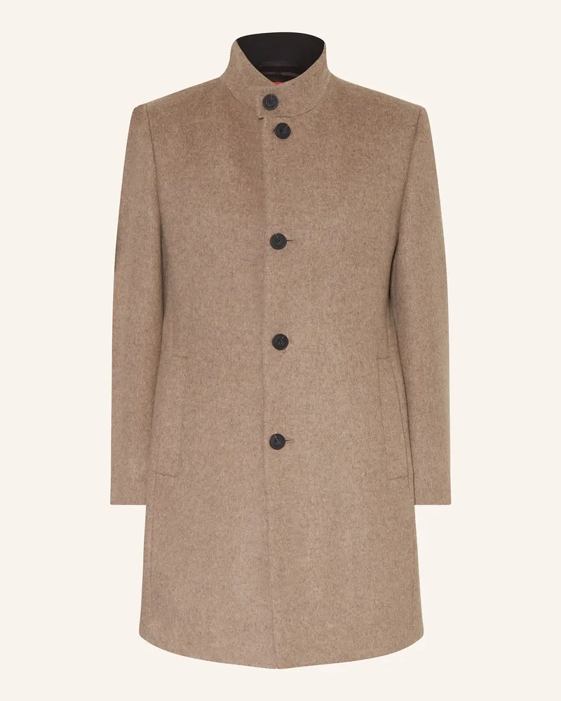 HUGO BOSS Wollmantel Mintrax braun Hellbraun