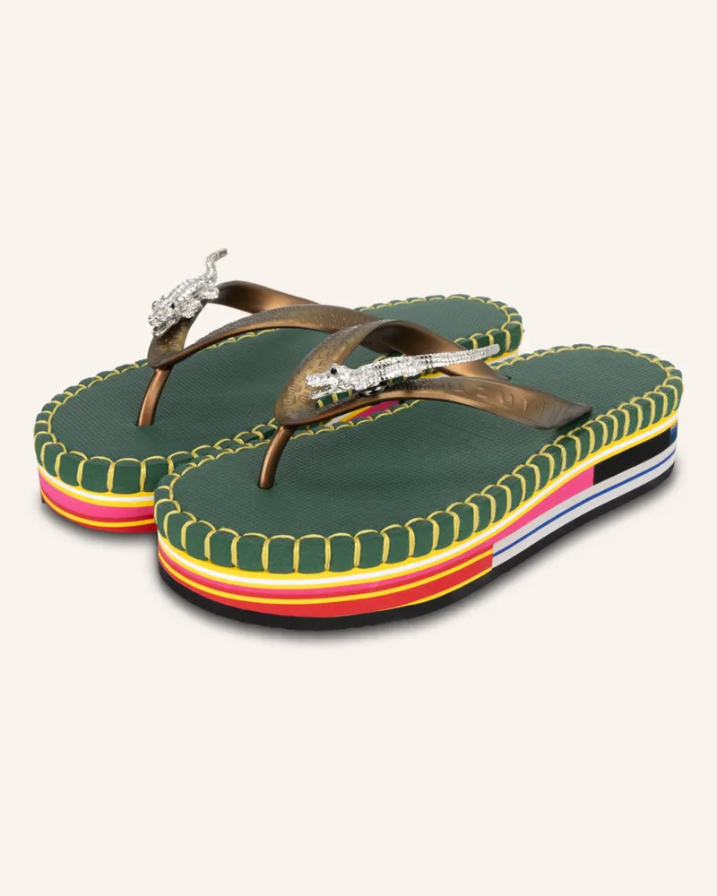 uzurii Zehentrenner Crocodile Colorful Army gruen Dunkelgrün