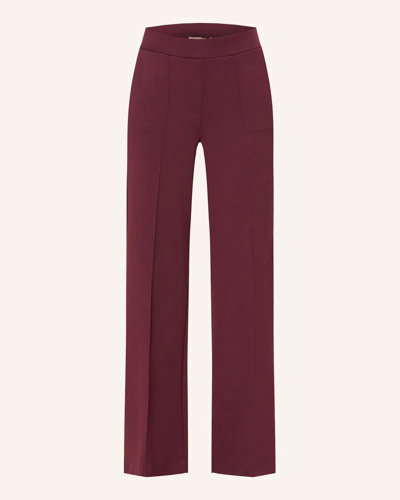 Smith & Soul Marlenehose aus Jersey Dunkelrot