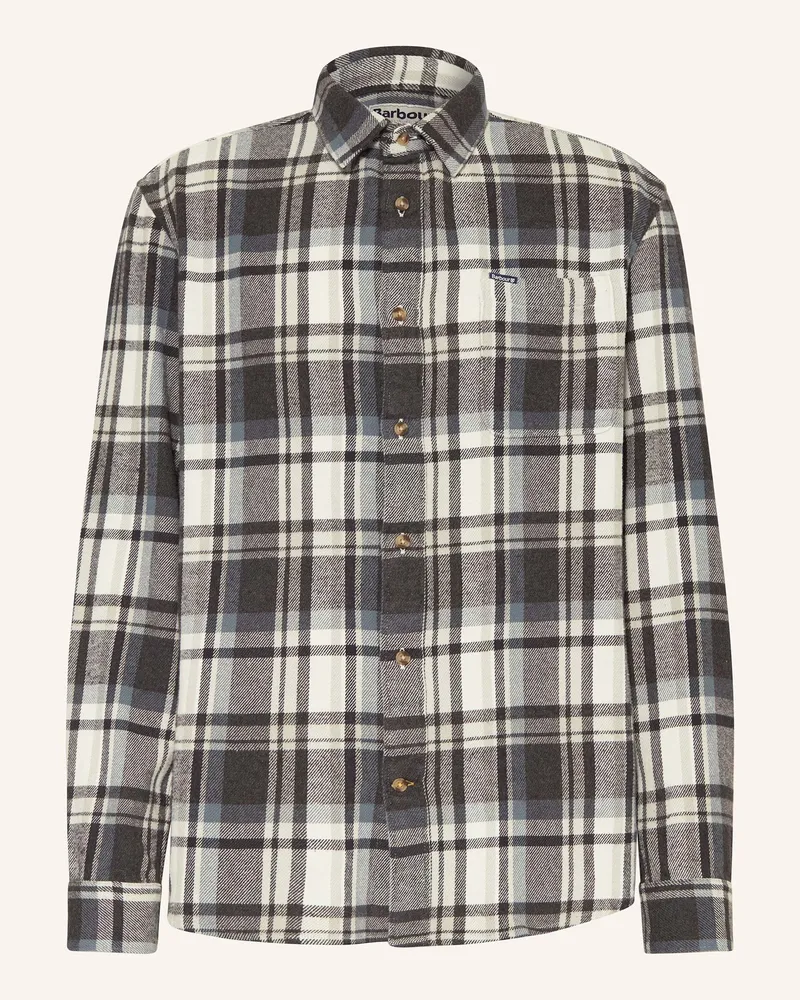 Barbour Flanellhemd CHOPFORD Relaxed Fit Schwarz