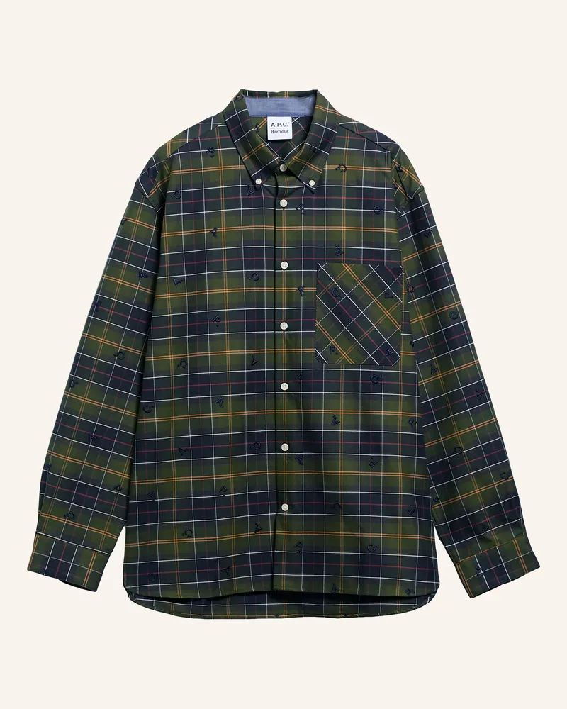 Barbour Oxfordhemd Comfort Fit gruen Khaki