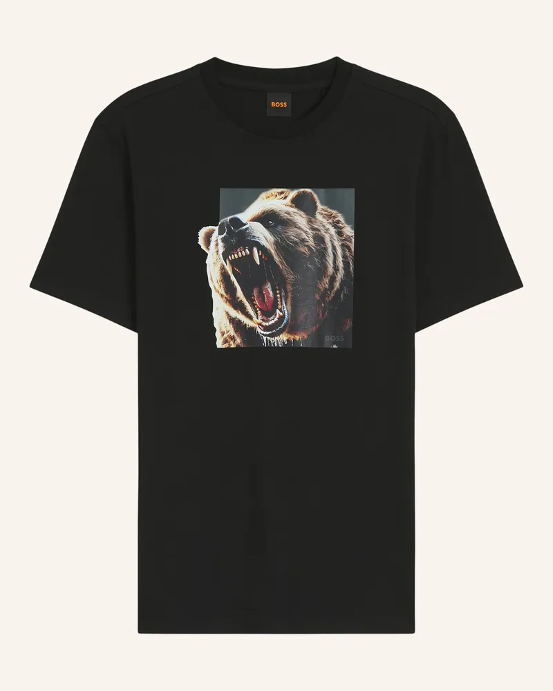 HUGO BOSS T-Shirt Te_Dobermann schwarz Schwarz