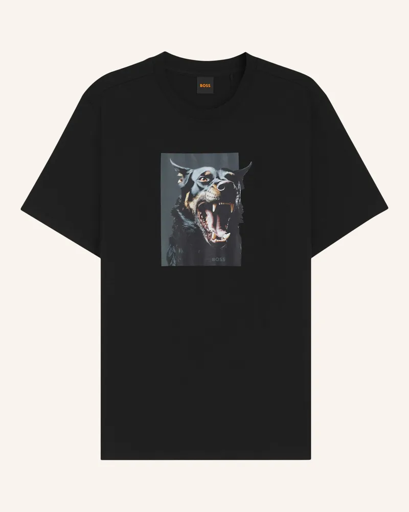 HUGO BOSS T-Shirt Te_Dobermann schwarz Schwarz