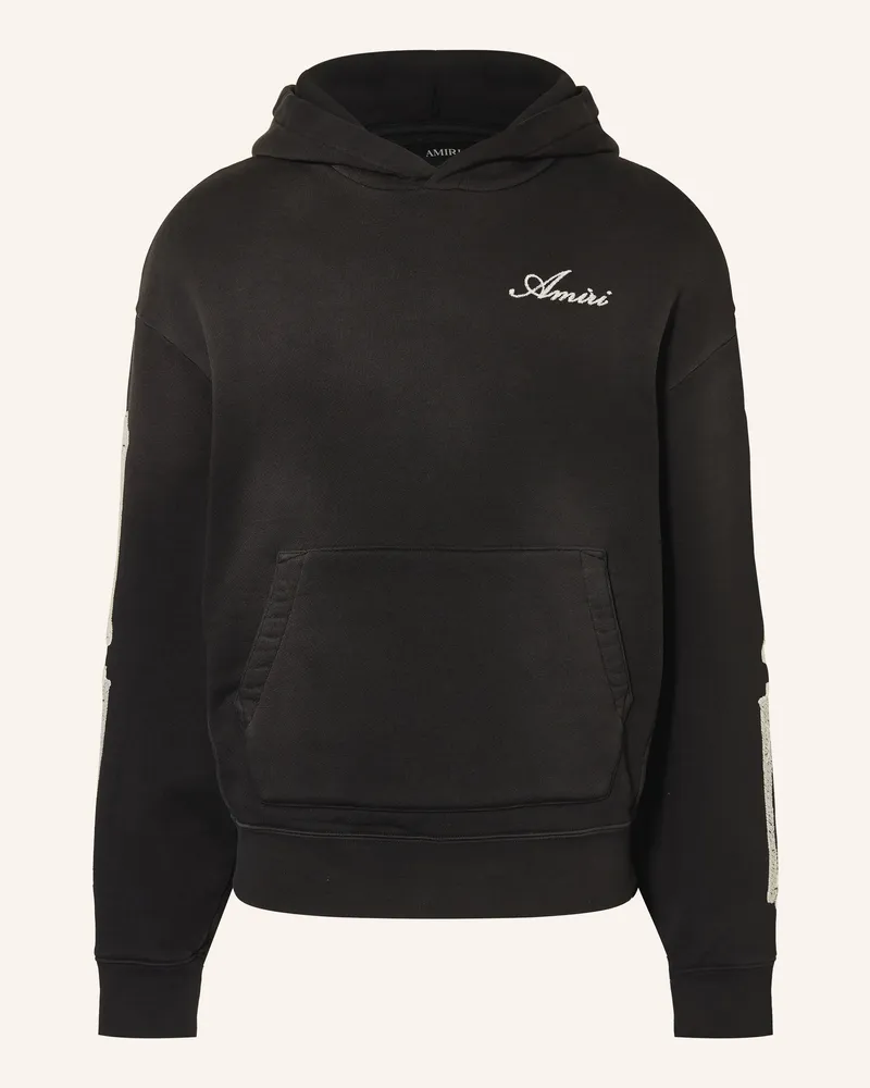 Amiri Oversized-Hoodie BONES Schwarz