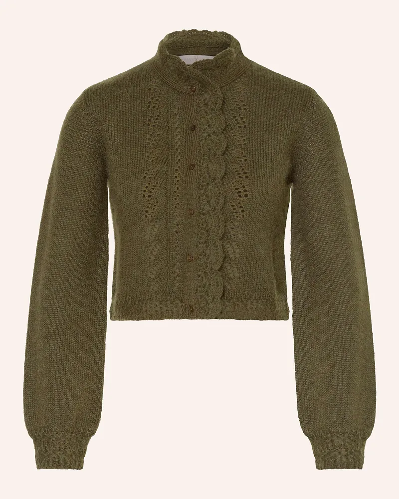 Johann & Johanna Strickjanker mit Mohair Oliv