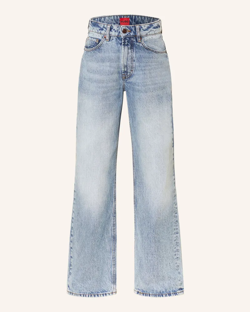 HUGO BOSS Wide Leg Jeans blau 450