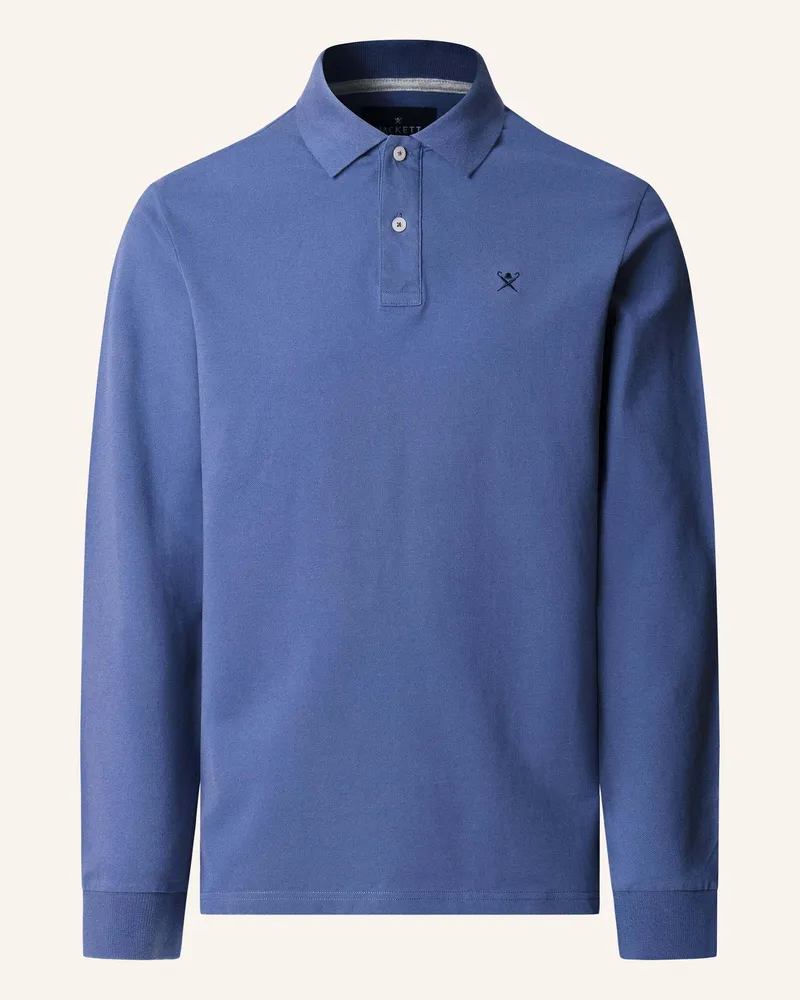Hackett Poloshirt SLIM FIT LOGO LS Blau