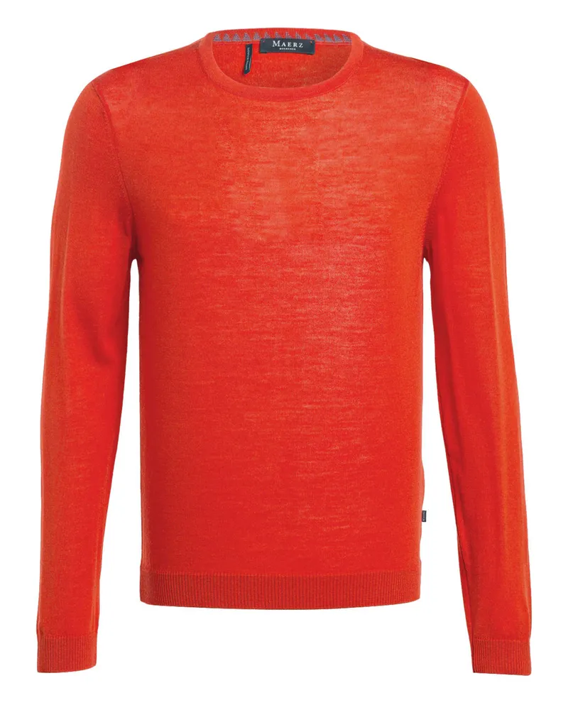 Maerz Pullover aus Merinowolle Orange