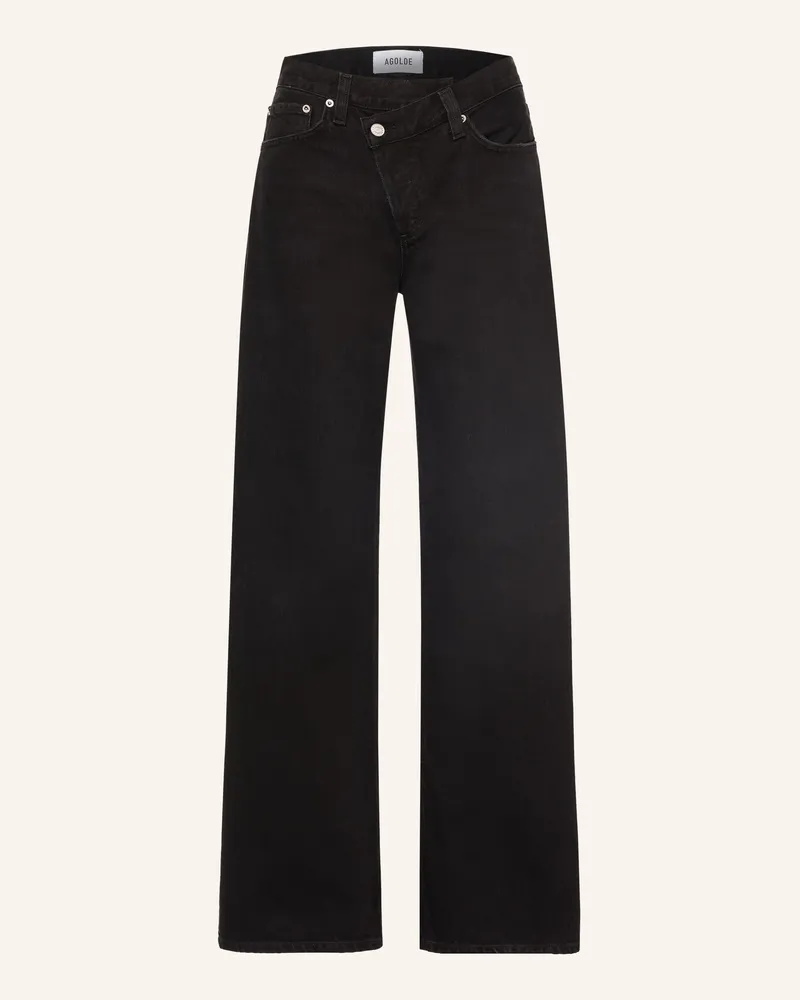 AGOLDE Barrel Jeans Arc Criss Cross schwarz Pha