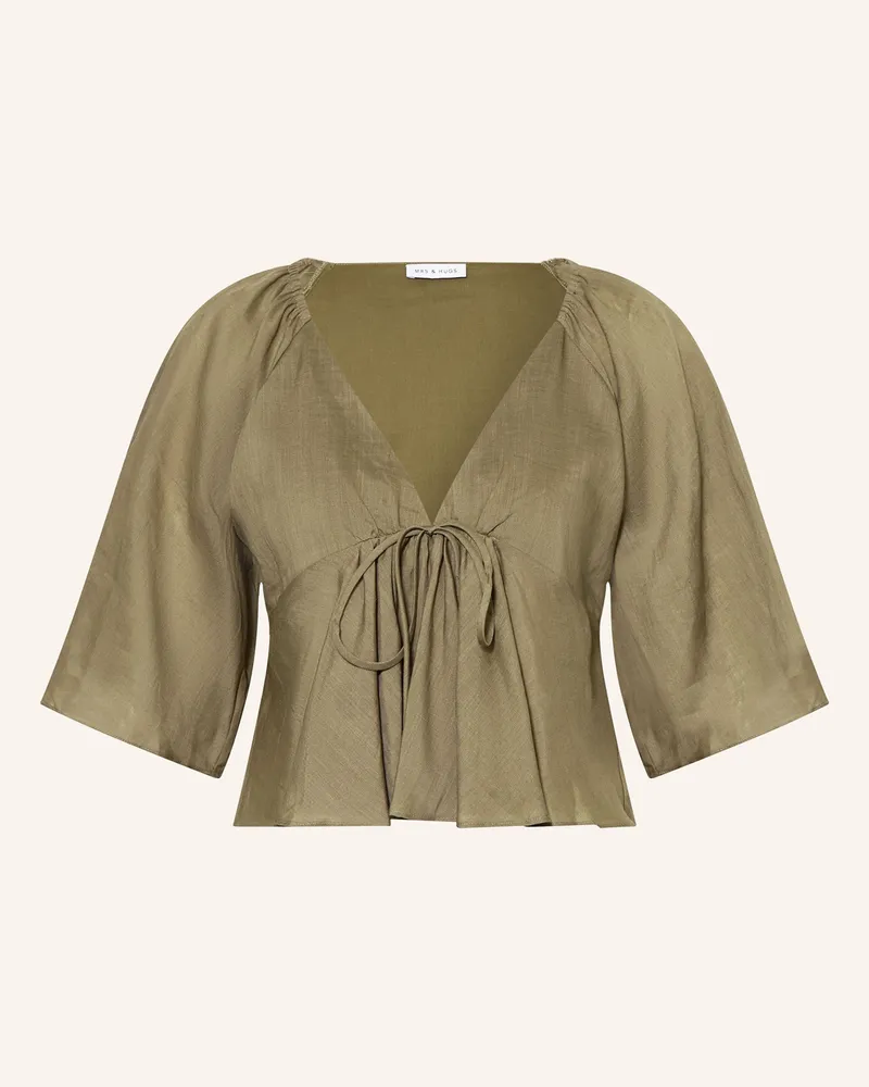 Mrs & HUGS Blusenshirt gruen Oliv