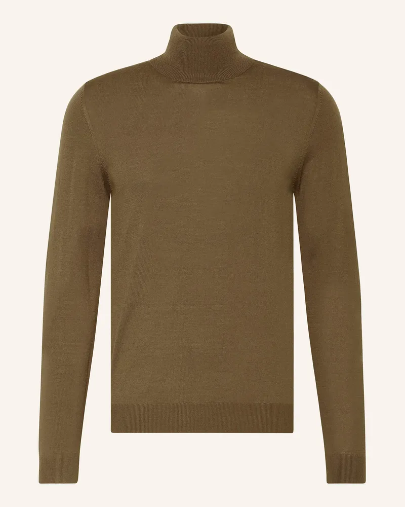 paul Rollkragenpullover Braun