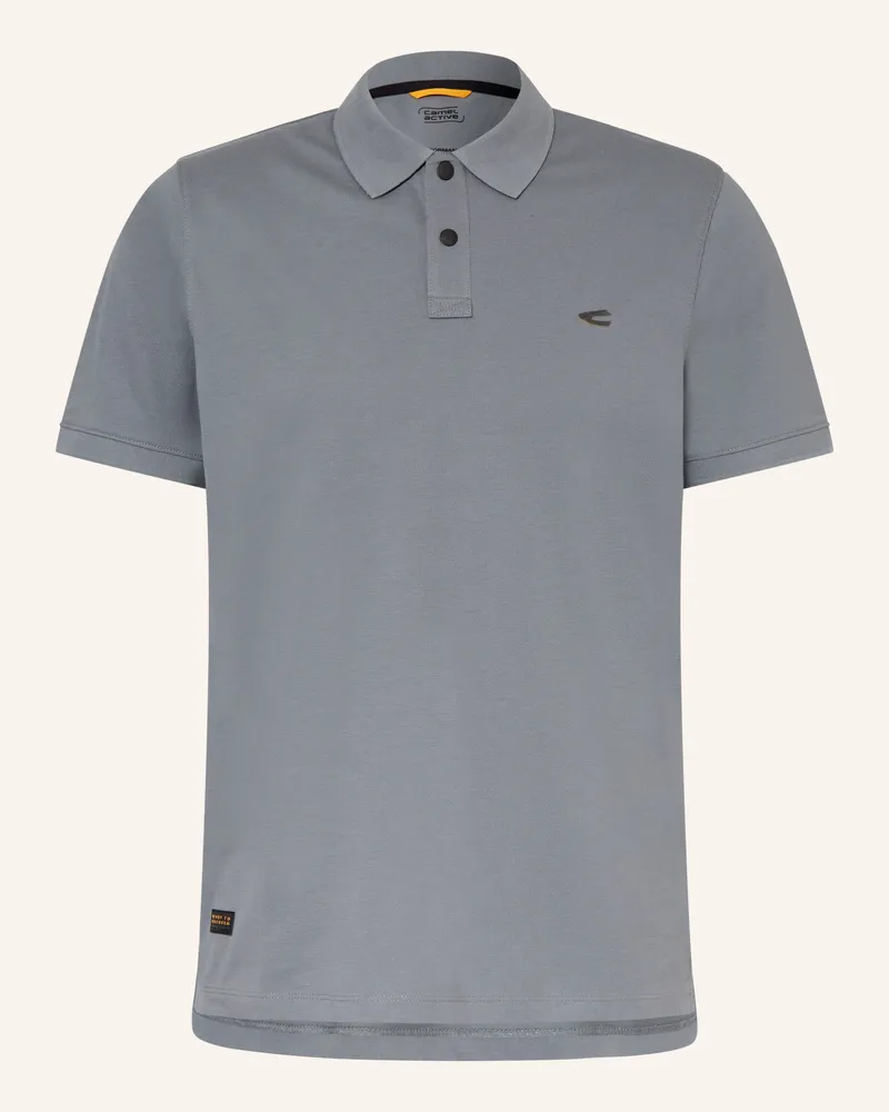 Camel Active Piqué-Poloshirt blau Blaugrau